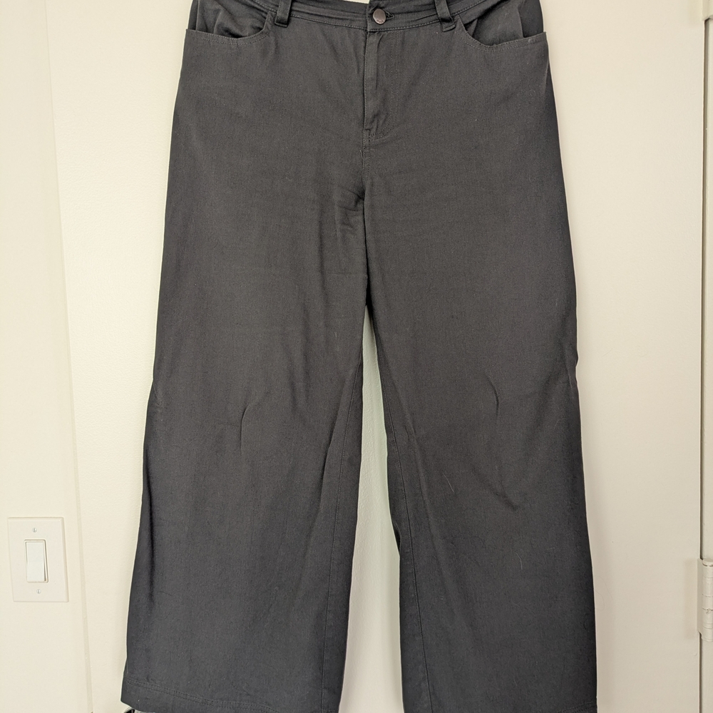 Pact Stretch Twill Wide Leg Pants - Gray